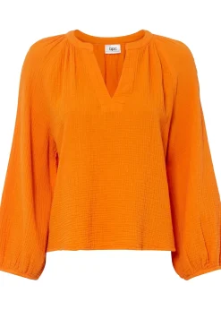 Blouse oversize en gaze de coton