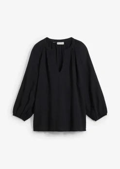 Blouse oversize en gaze de coton