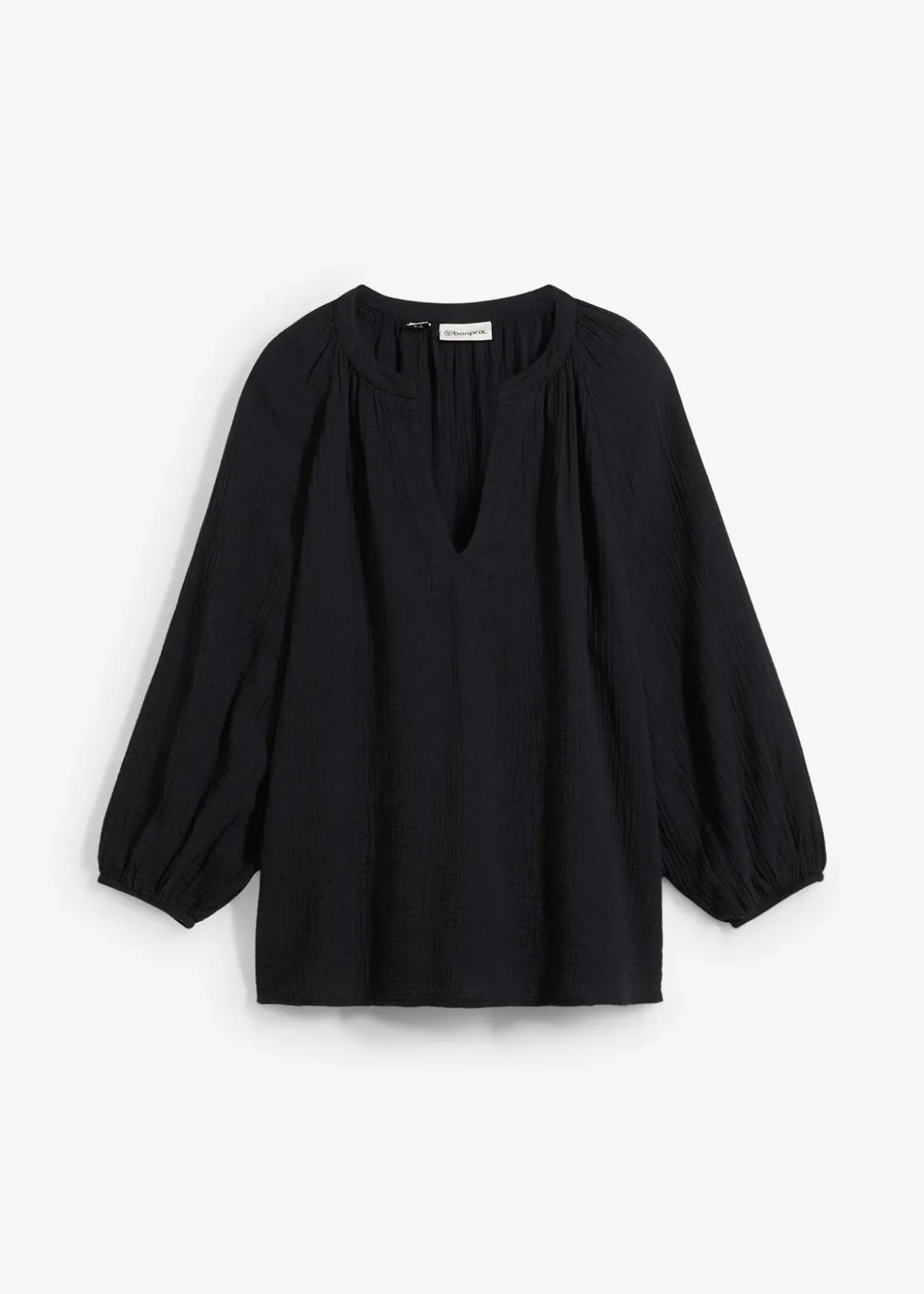 Blouse oversize en gaze de coton