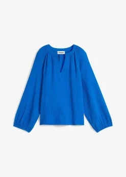 Blouse oversize en gaze de coton