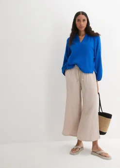 Blouse oversize en gaze de coton