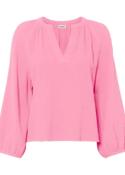 Blouse oversize en gaze de coton