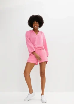 Blouse oversize en gaze de coton