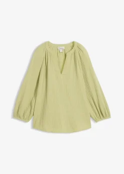 Blouse oversize en gaze de coton