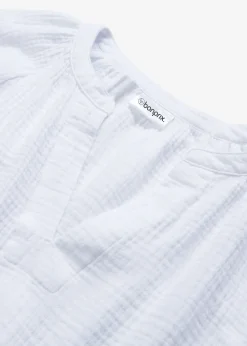 Blouse oversize en gaze de coton