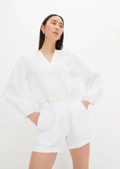 Blouse oversize en gaze de coton