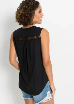 Blouse sans manches avec détail au crochet