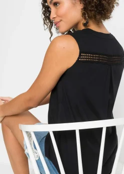 Blouse sans manches avec détail au crochet