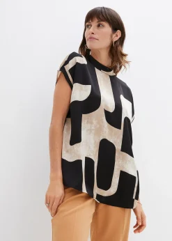 Blouse sans manches en satin