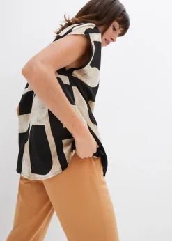 Blouse sans manches en satin