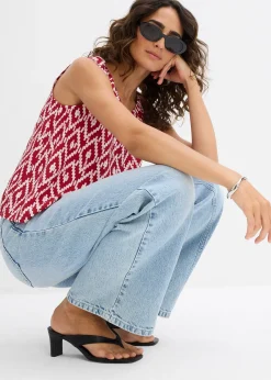 Blouse sans manches en viscose fluide