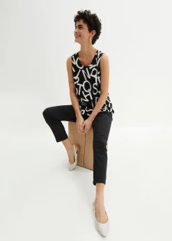 Blouse sans manches en viscose fluide