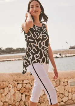 Blouse sans manches en viscose fluide