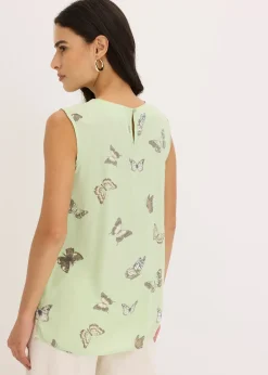 Blouse sans manches en viscose fluide