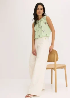 Blouse sans manches en viscose fluide