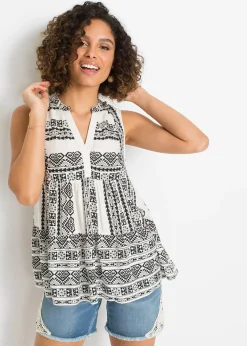 Blouse sans manches en viscose douce