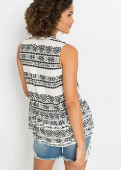 Blouse sans manches en viscose douce