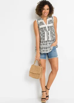 Blouse sans manches en viscose douce