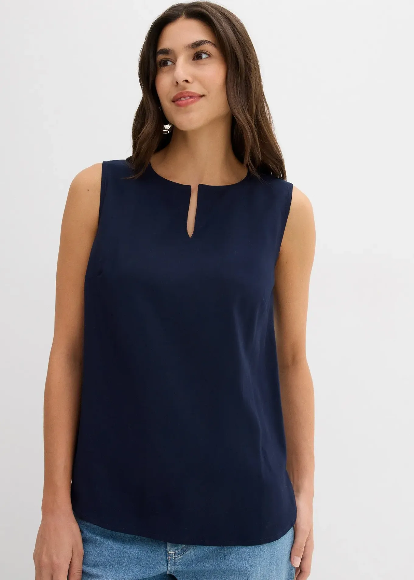 Blouse sans manches en viscose douce