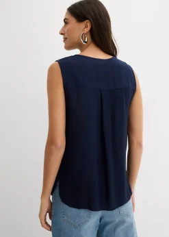 Blouse sans manches en viscose douce