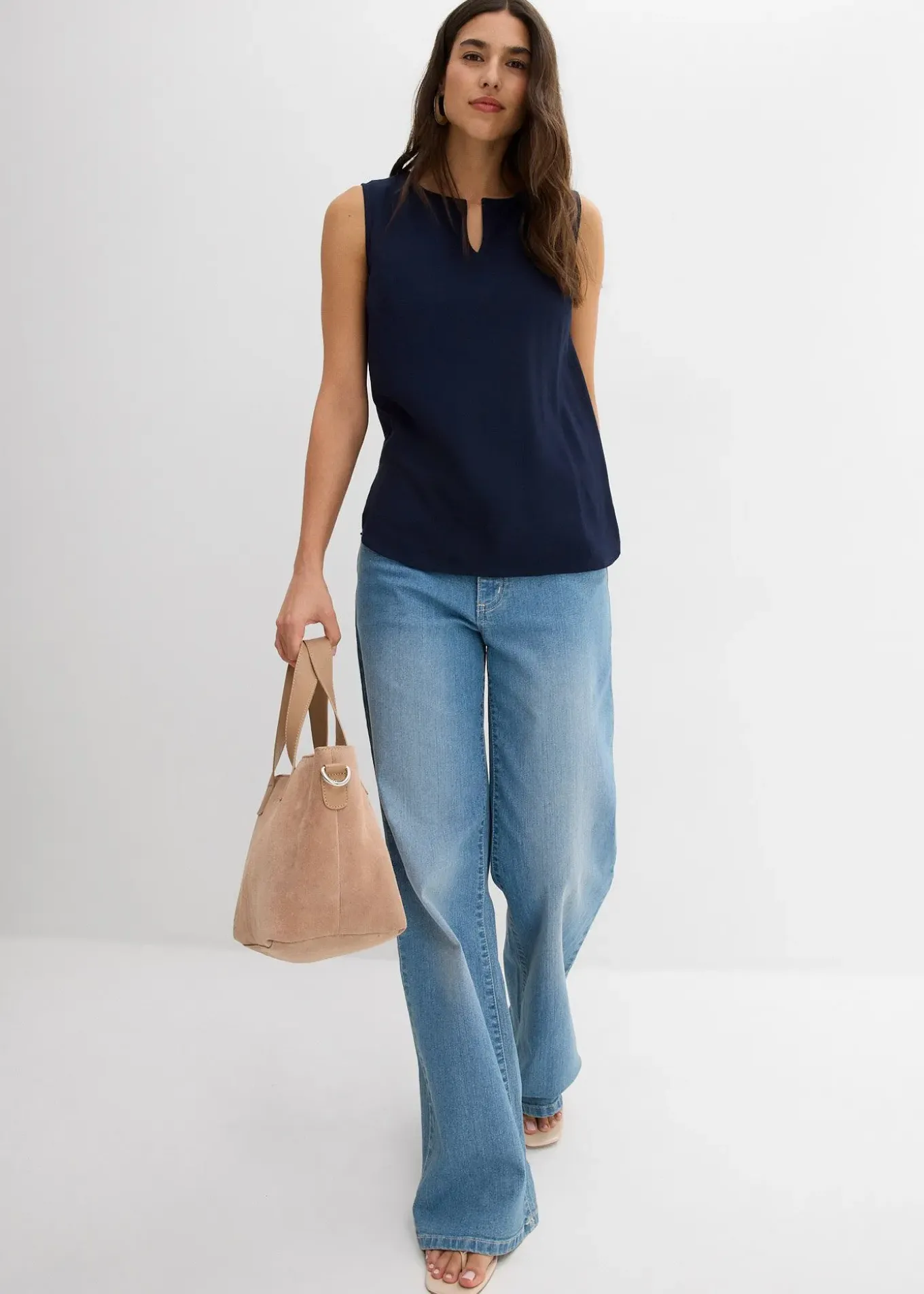 Blouse sans manches en viscose douce