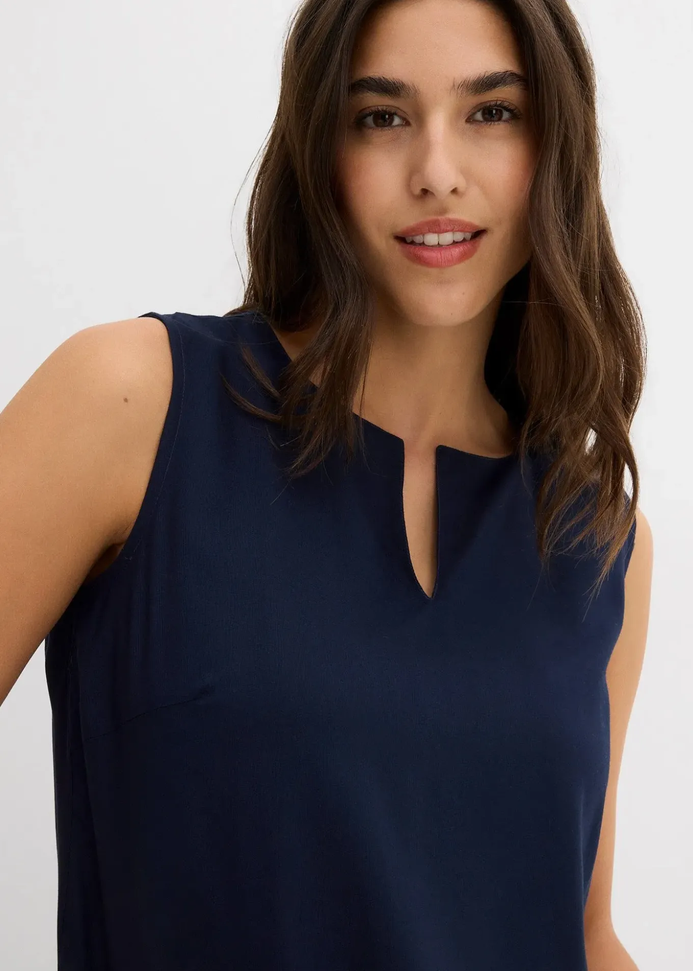 Blouse sans manches en viscose douce