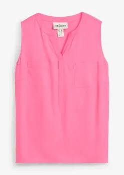 Blouse sans manches en viscose fluide