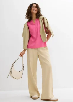 Blouse sans manches en viscose fluide