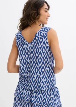 Blouse sans manches en viscose fluide