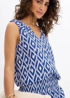 Blouse sans manches en viscose fluide