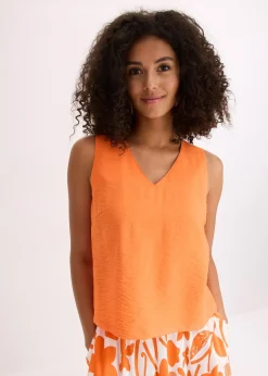 Blouse sans manches en viscose mélangée