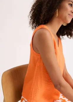 Blouse sans manches en viscose mélangée