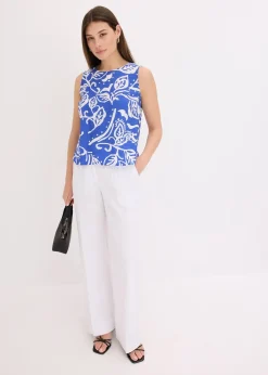 Blouse sans manches imprimée