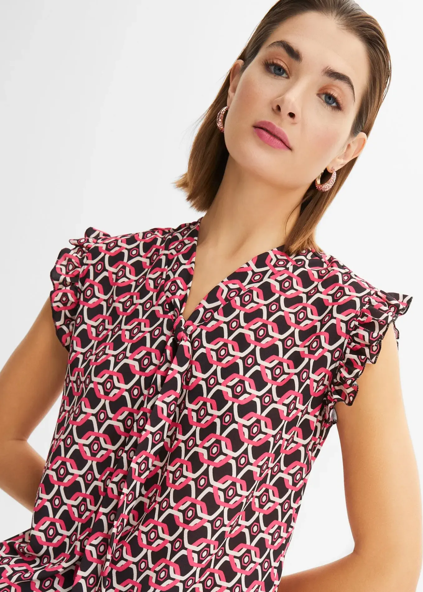 Blouse sans manches imprimée