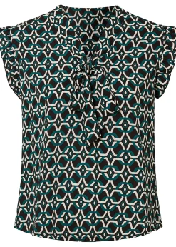 Blouse sans manches imprimée
