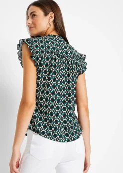 Blouse sans manches imprimée