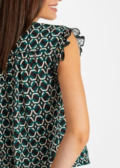 Blouse sans manches imprimée