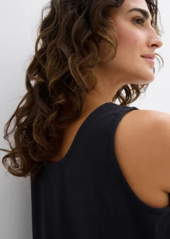 Blouse sans manches légère en lin mélangé