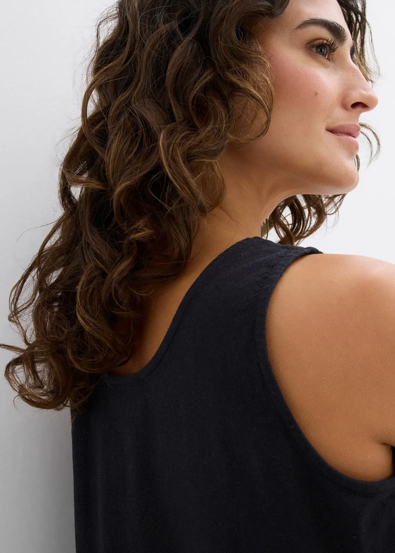 Blouse sans manches légère en lin mélangé