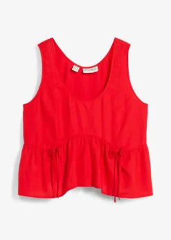 Blouse sans manches légère en lin mélangé