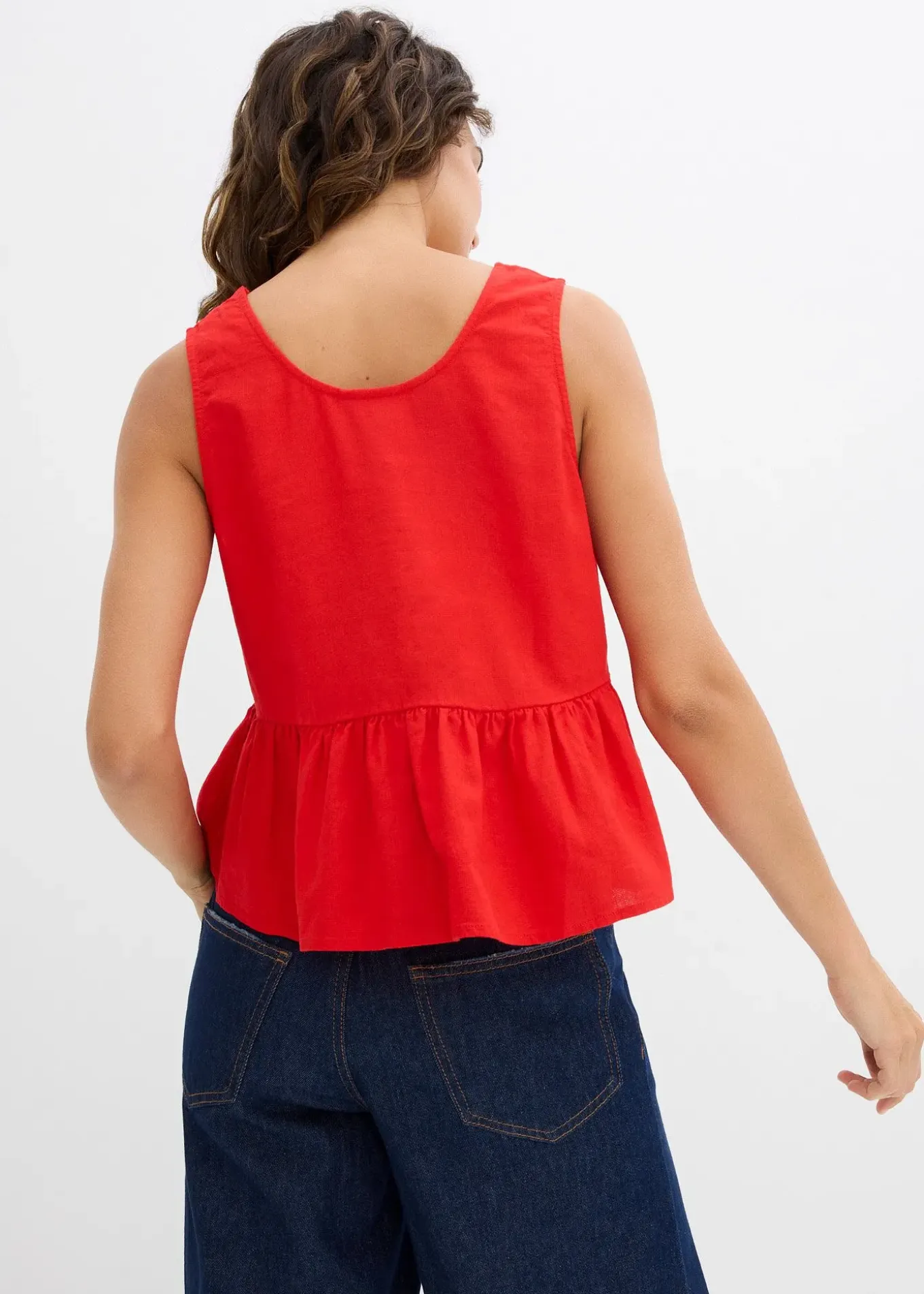 Blouse sans manches légère en lin mélangé