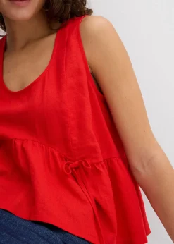 Blouse sans manches légère en lin mélangé