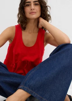 Blouse sans manches légère en lin mélangé