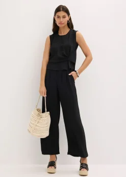 Blouse sans manches nouée sur le côté