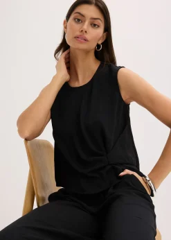 Blouse sans manches nouée sur le côté