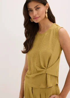 Blouse sans manches nouée sur le côté