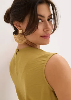 Blouse sans manches nouée sur le côté