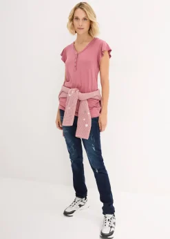 Blouse T-shirt de grossesse avec fonction allaitement avec viscose