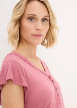 Blouse T-shirt de grossesse avec fonction allaitement avec viscose