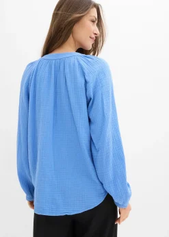 Blouse T-shirt en gaze de coton
